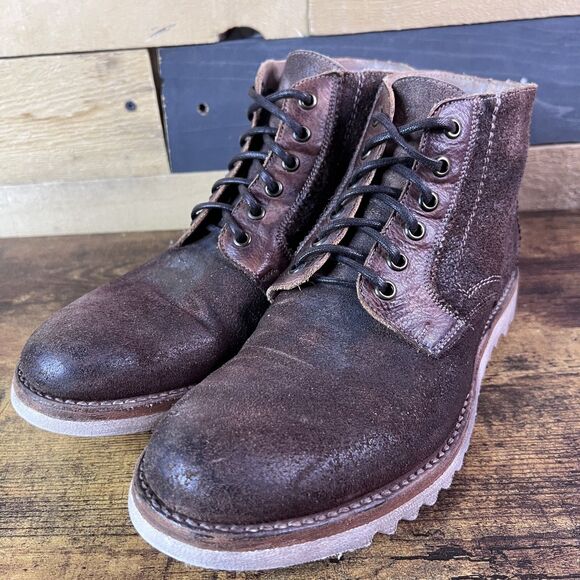 Bed Stu Mens Brown Chukka Work Boots FleshOut Leather 100% Vegetable Tan 9.5 USA main image 4